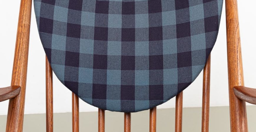 Frank Reenskaug für Bramin, Teak, Schaukelstuhl, 60er Jahre