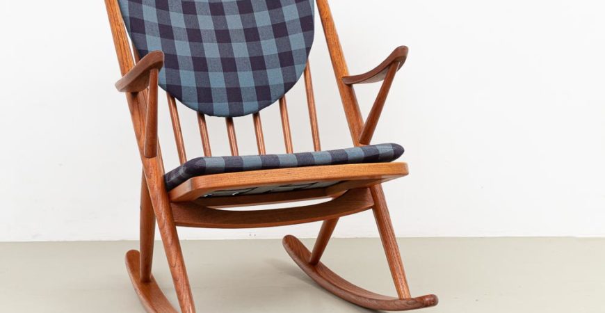 Frank Reenskaug für Bramin, Teak, Schaukelstuhl, 60er Jahre