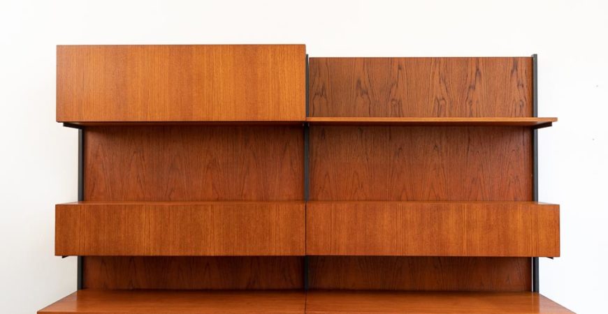 60er Wohnwand Teak, Contemporv