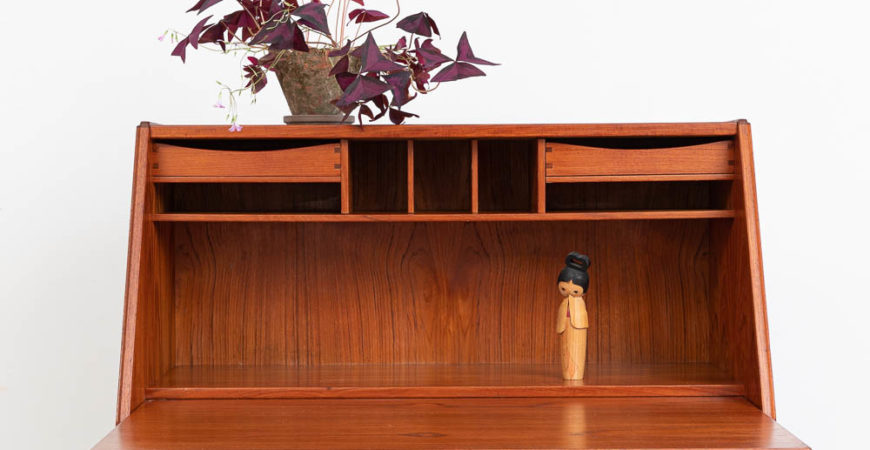 Teak Sekretär von Dyrlund, Dänemark, 1960er