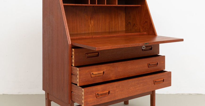 Teak Sekretär von Dyrlund, Dänemark, 1960er