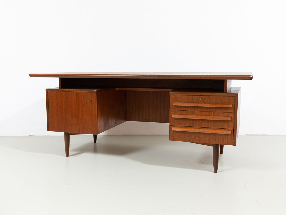 Schreibtisch, Teak, 60er, vintage, dänemark