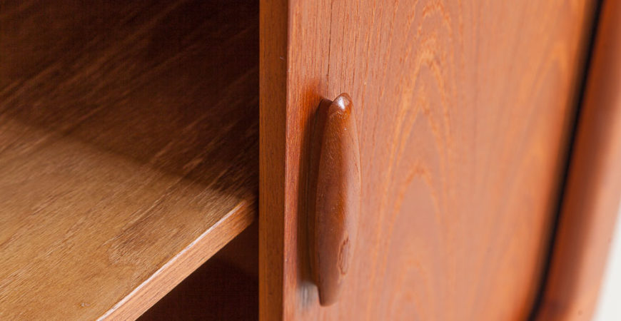 Dyrlund Sideboard, Schiebetür, Dänemark 60er Jahre,