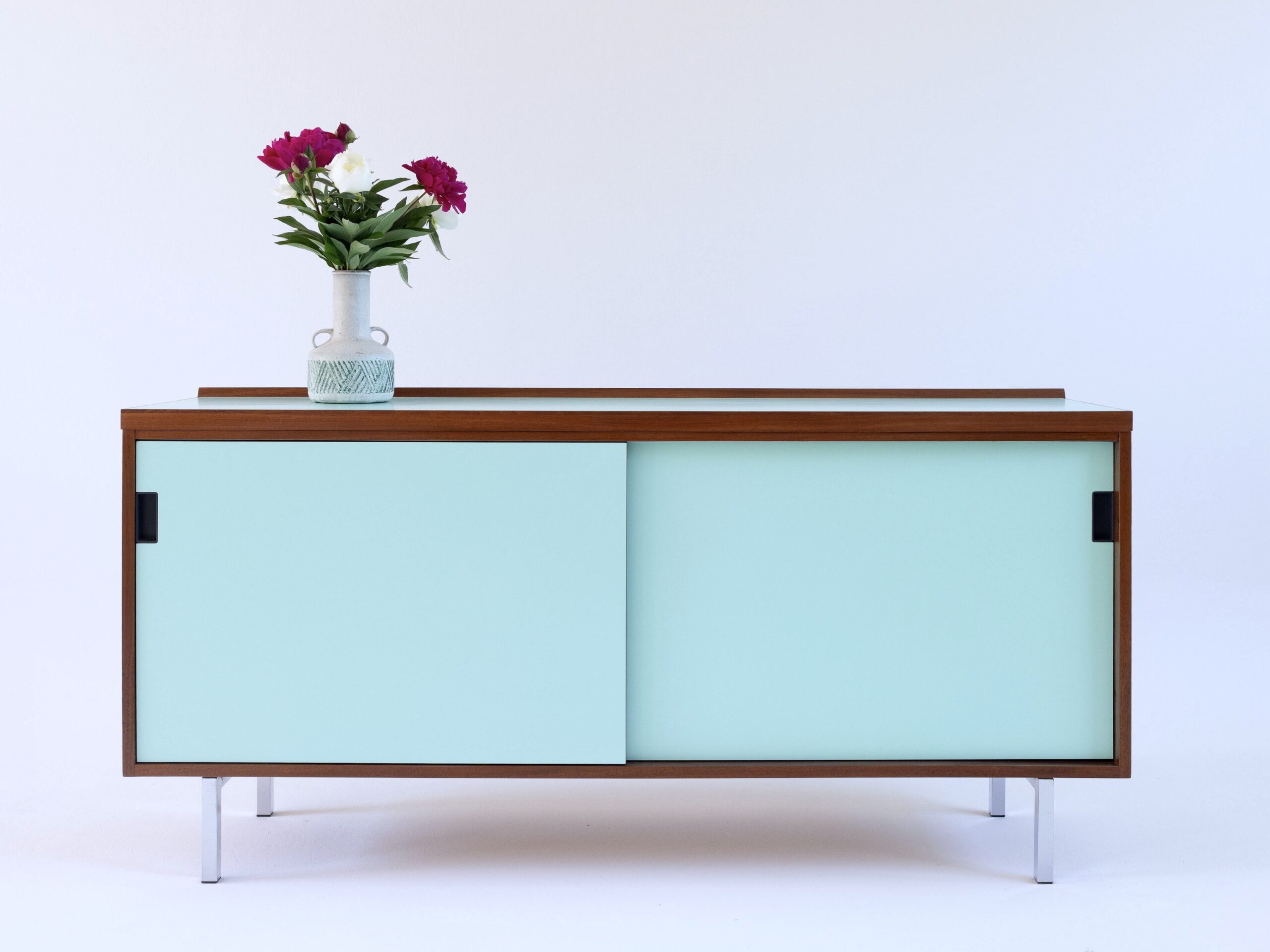 Sideboard Mahagoni, HPL mintgrün